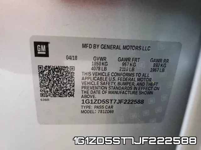 1G1ZD5ST7JF222588 фото 2