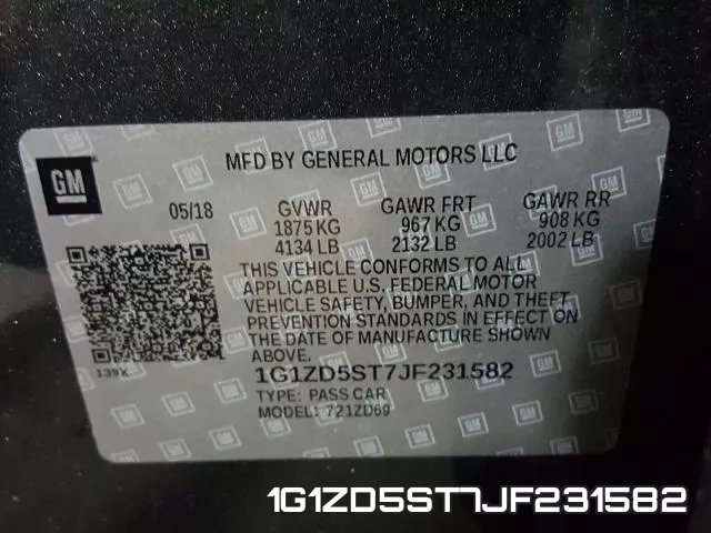 1G1ZD5ST7JF231582 фото 2