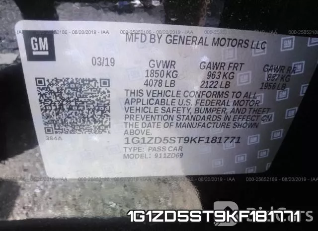 1G1ZD5ST9KF181771 фото 10