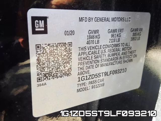 1G1ZD5ST9LF093210 фото 2