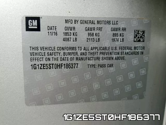 1G1ZE5ST0HF186377 фото 2