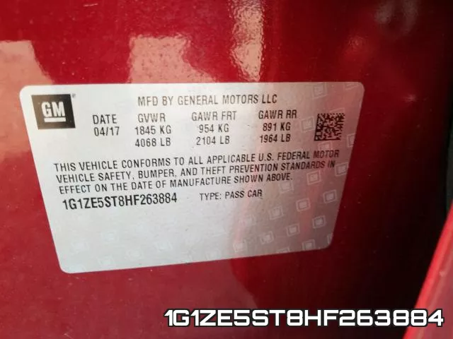 1G1ZE5ST8HF263884 фото 2