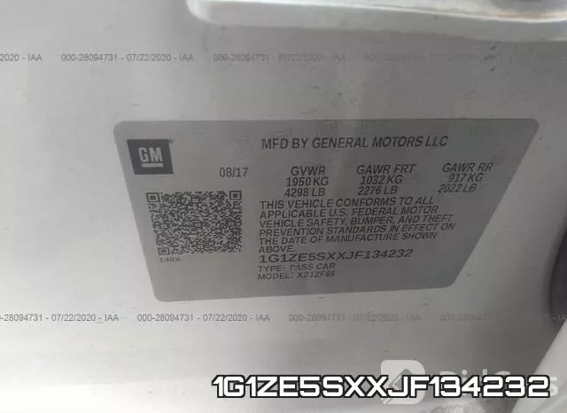 1G1ZE5SXXJF134232 фото 10