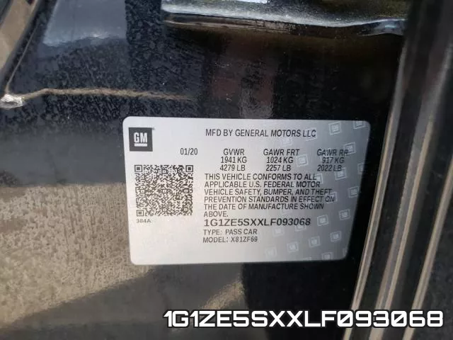 1G1ZE5SXXLF093068 фото 2