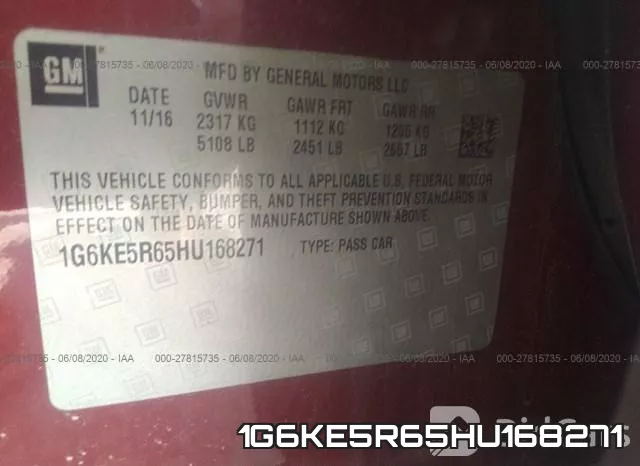 1G6KE5R65HU168271 фото 10
