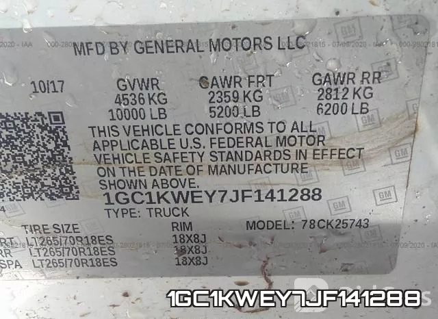 1GC1KWEY7JF141288 фото 10