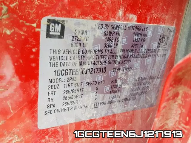 1GCGTEEN6J1217913 фото 2