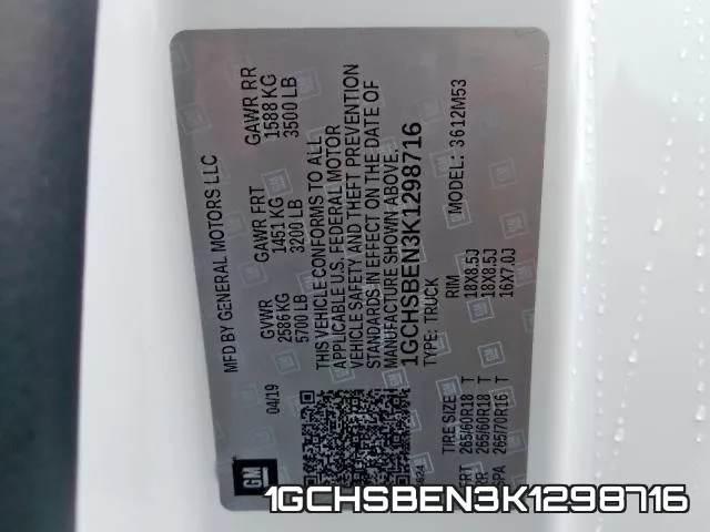 1GCHSBEN3K1298716 фото 2