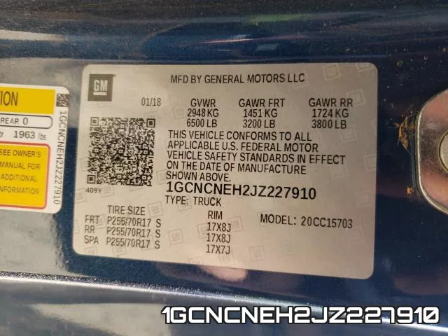 1GCNCNEH2JZ227910 фото 2