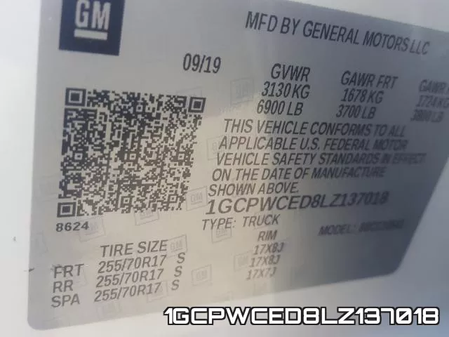 1GCPWCED8LZ137018 фото 2