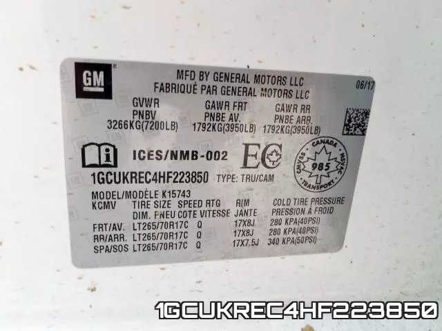 1GCUKREC4HF223850 фото 2