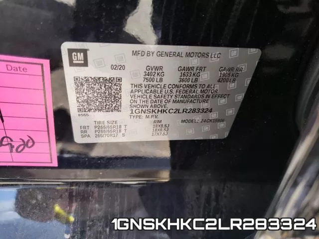 1GNSKHKC2LR283324 фото 2