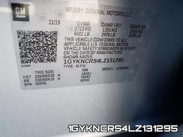 1GYKNCRS4LZ131295 фото 2