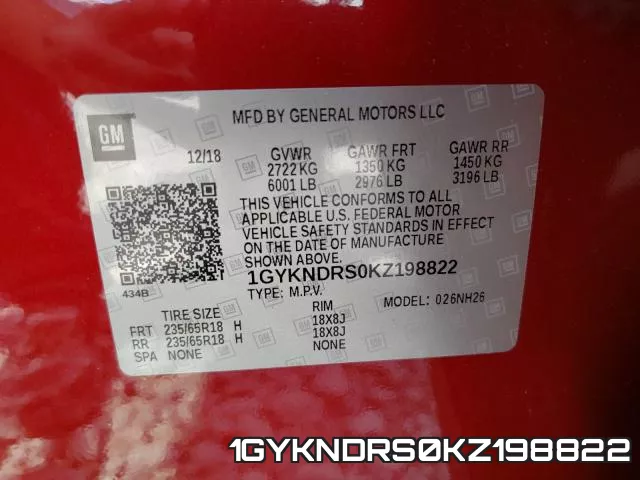 1GYKNDRS0KZ198822 фото 2