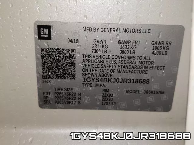 1GYS4BKJ0JR318688 фото 2