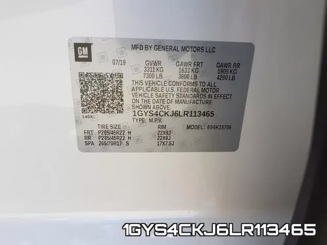 1GYS4CKJ6LR113465 фото 2