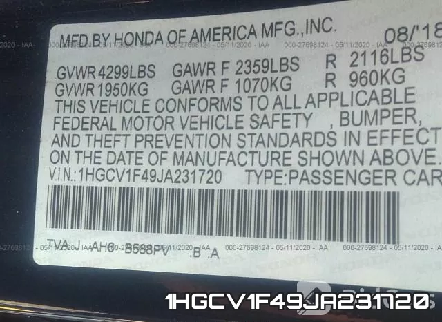 1HGCV1F49JA231720 фото 10