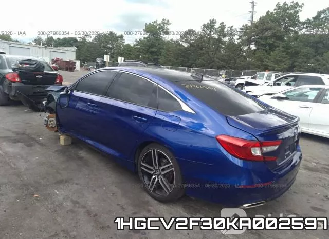 1HGCV2F30KA002597 фото 4