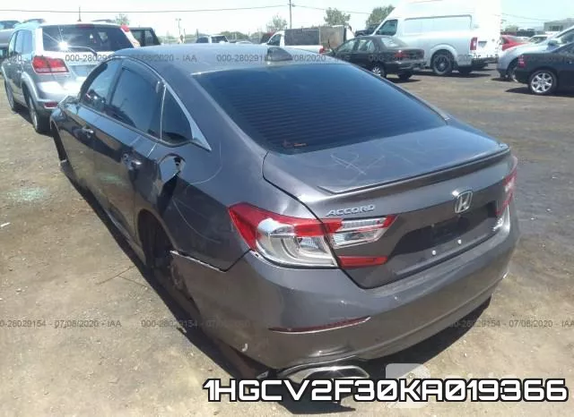 1HGCV2F30KA019366 фото 4