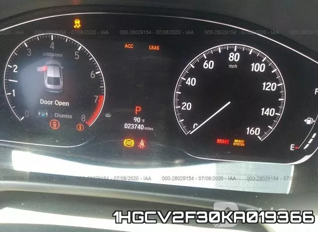 1HGCV2F30KA019366 фото 8