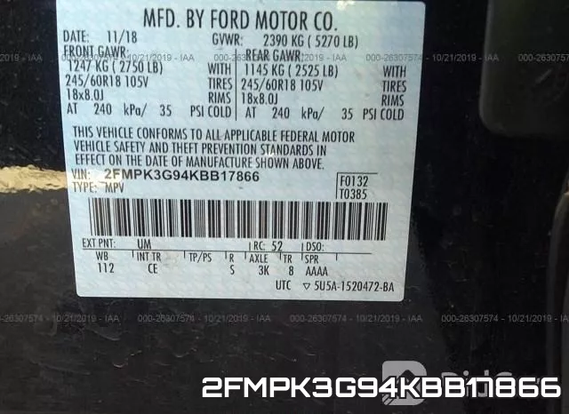 2FMPK3G94KBB17866 фото 10