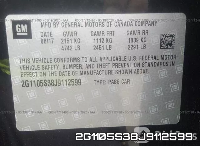 2G1105S38J9112599 фото 10