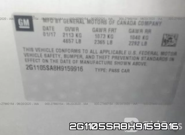 2G1105SA8H9159916 фото 10