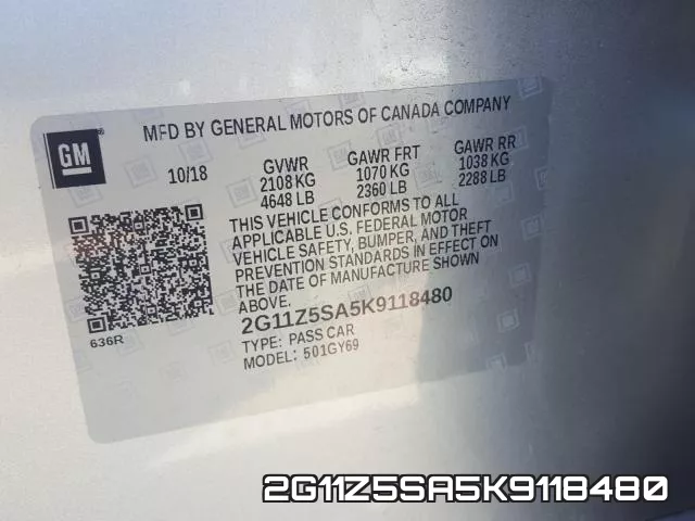2G11Z5SA5K9118480 фото 2