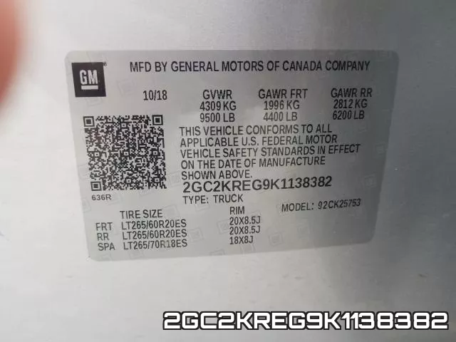 2GC2KREG9K1138382 фото 2