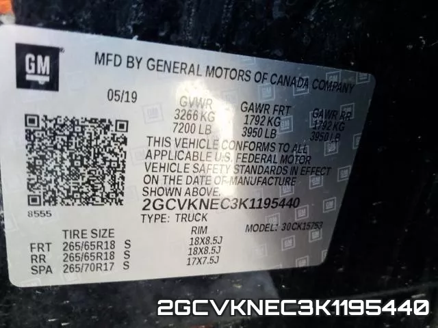 2GCVKNEC3K1195440 фото 2