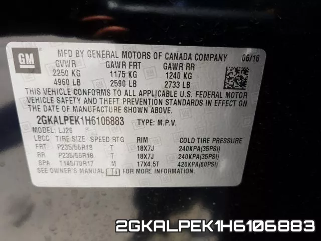 2GKALPEK1H6106883 фото 2