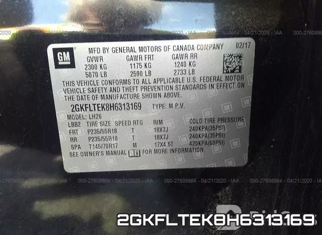 2GKFLTEK8H6313169 фото 10