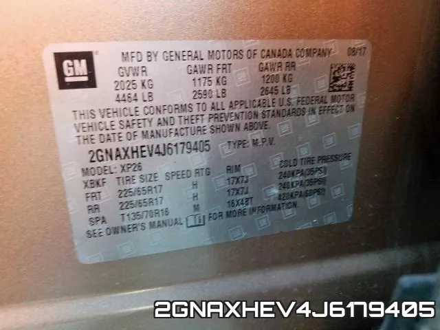 2GNAXHEV4J6179405 фото 2