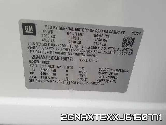 2GNAXTEXXJ6150771 фото 2