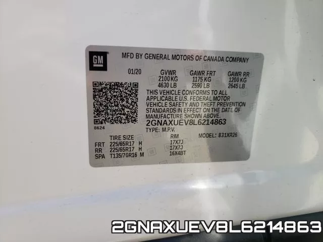 2GNAXUEV8L6214863 фото 2
