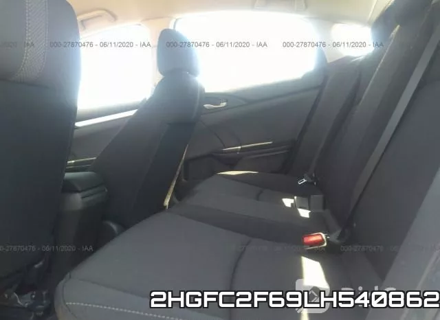2HGFC2F69LH540862 фото 9