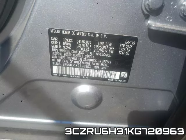 3CZRU6H31KG720963 фото 2