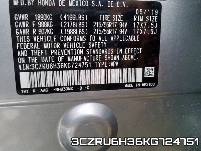 3CZRU6H36KG724751 фото 2