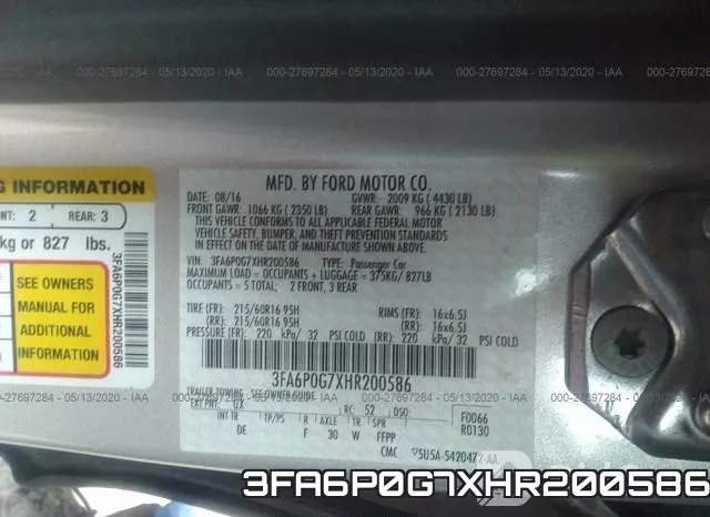 3FA6P0G7XHR200586 фото 10