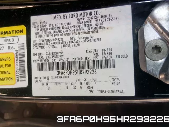 3FA6P0H95HR293226 фото 2