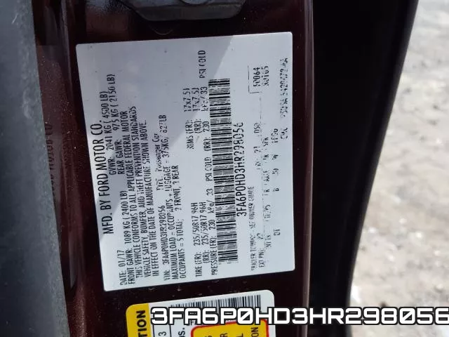 3FA6P0HD3HR298056 фото 2