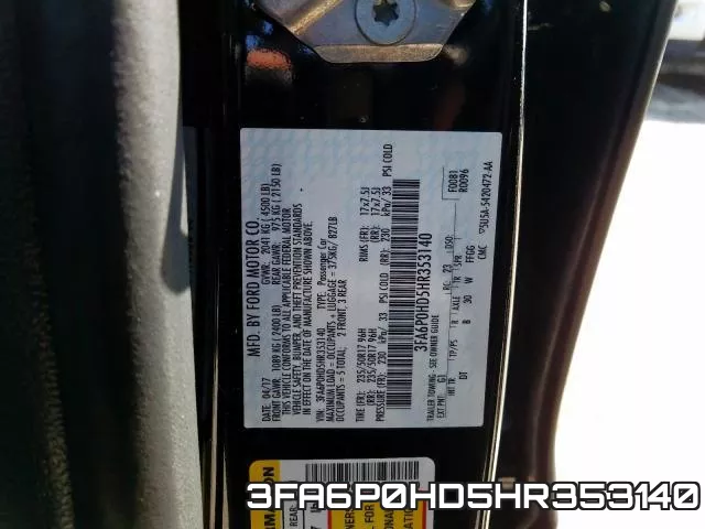 3FA6P0HD5HR353140 фото 2