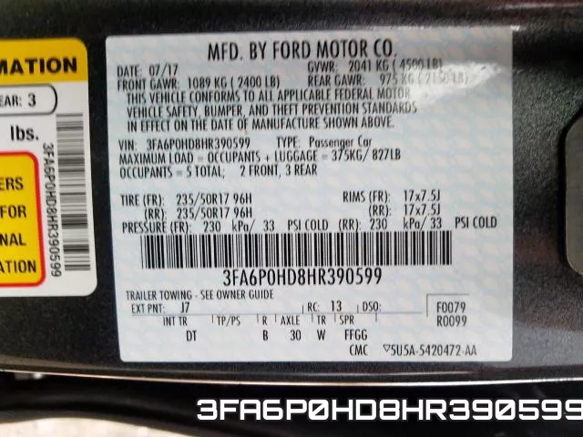 3FA6P0HD8HR390599 фото 2