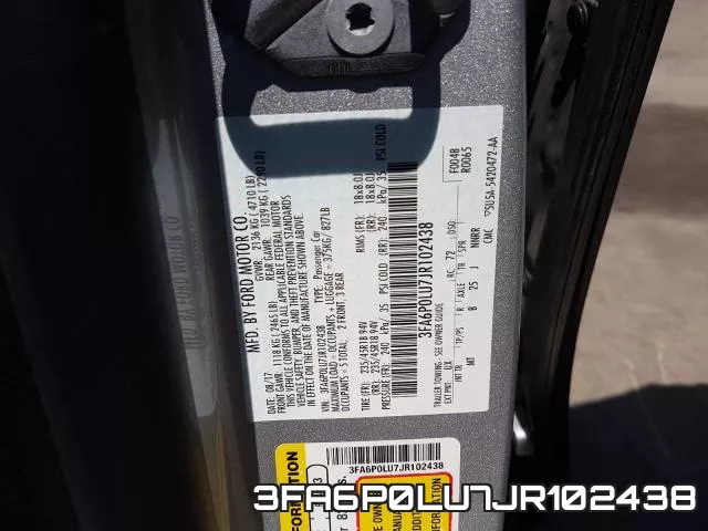 3FA6P0LU7JR102438 фото 2