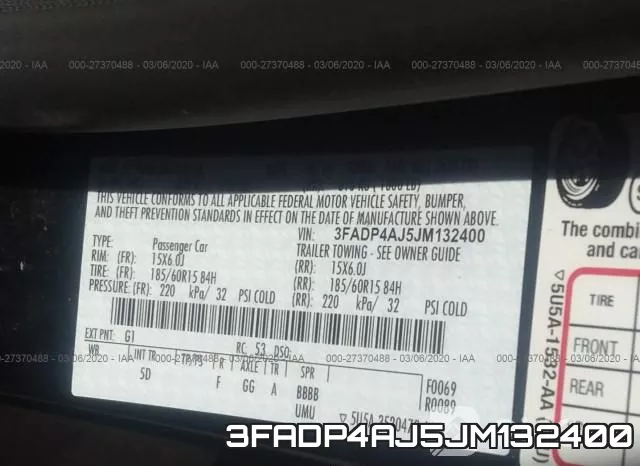 3FADP4AJ5JM132400 фото 10