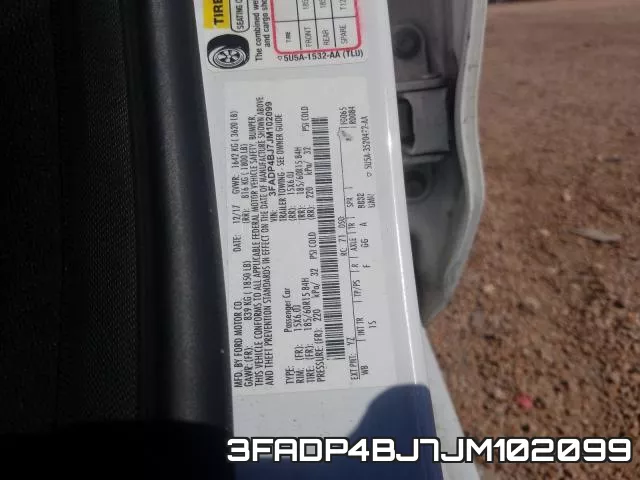 3FADP4BJ7JM102099 фото 2