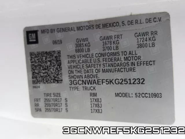3GCNWAEF5KG251232 фото 2