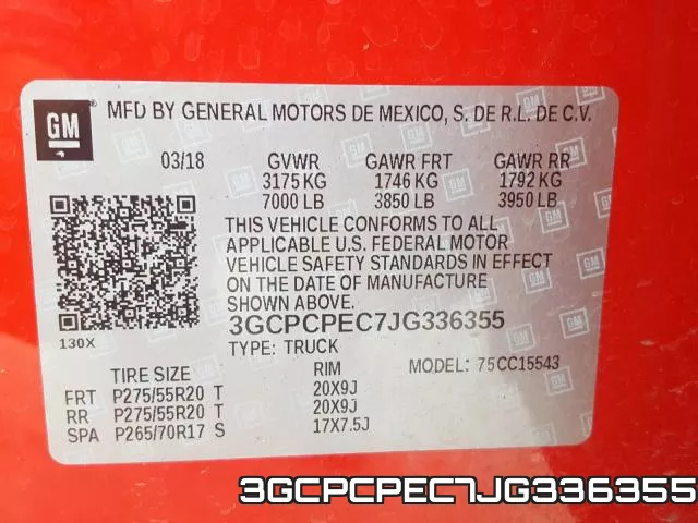 3GCPCPEC7JG336355 фото 2
