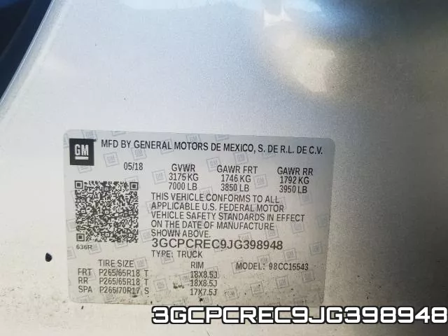 3GCPCREC9JG398948 фото 2