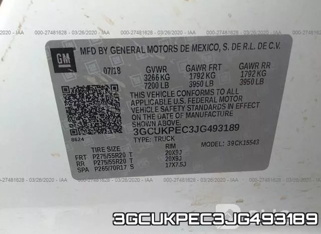 3GCUKPEC3JG493189 фото 10